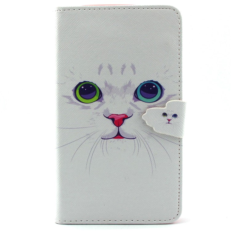 Cat with Red Nose Leather Wallet Case for Samsung Galaxy Note 4 N910-1
