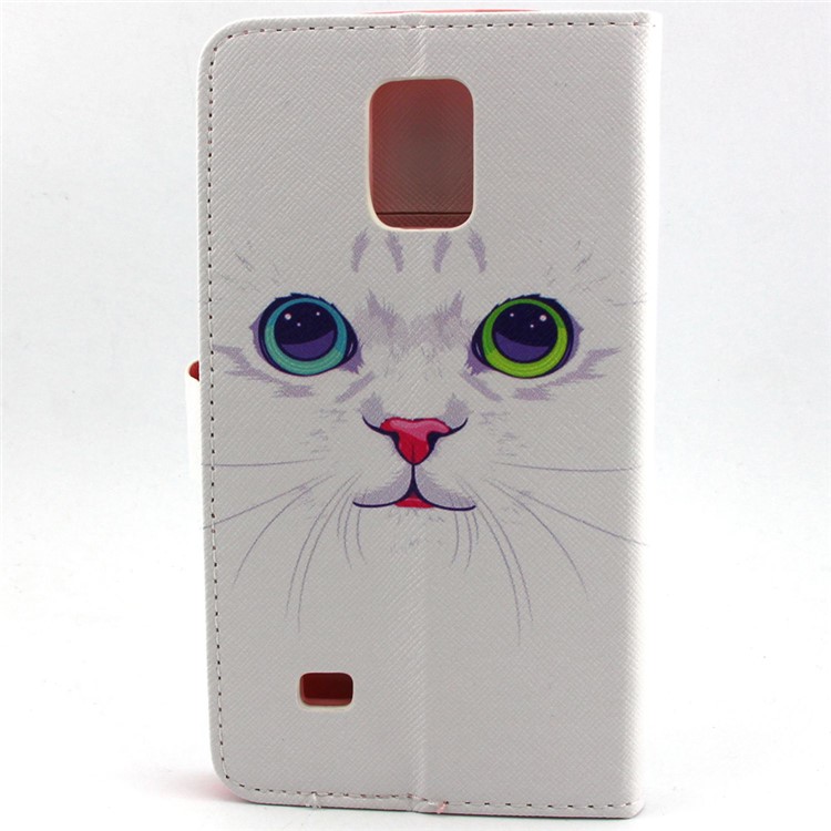 Cat with Red Nose Leather Wallet Case for Samsung Galaxy Note 4 N910-2