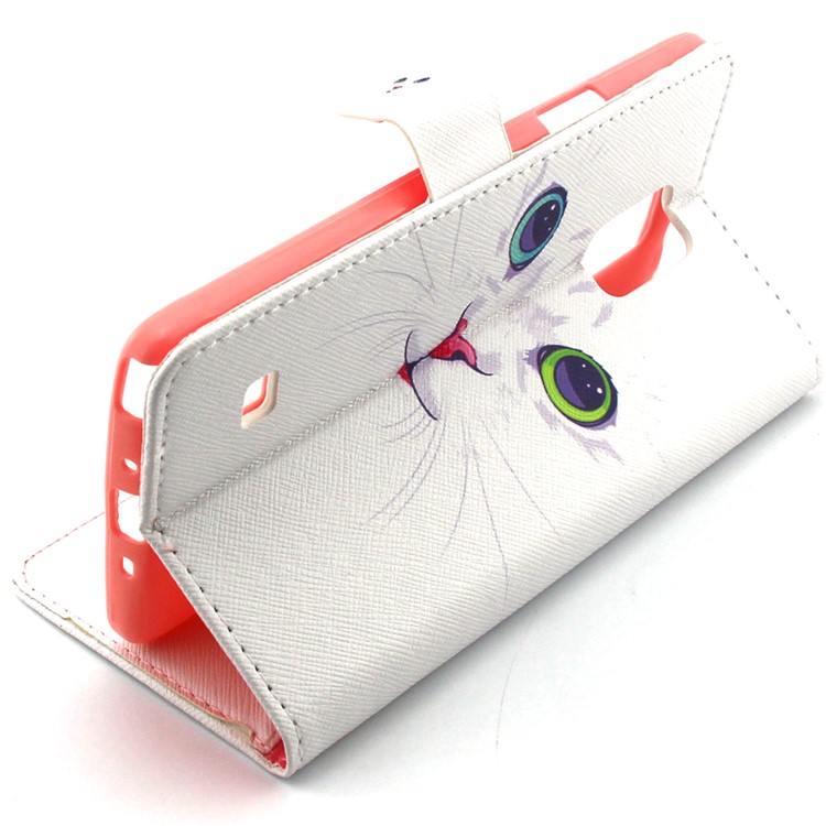 Cat with Red Nose Leather Wallet Case for Samsung Galaxy Note 4 N910-3