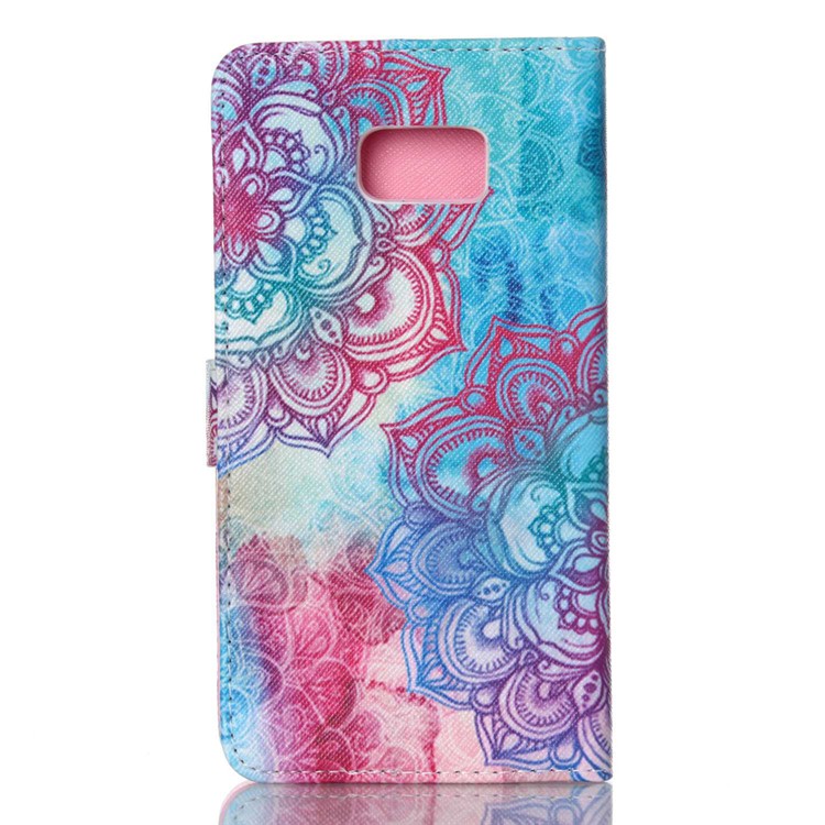 Wallet Leather Shell for Samsung Galaxy S6 edge Plus G928 - Beautiful Mandala-2