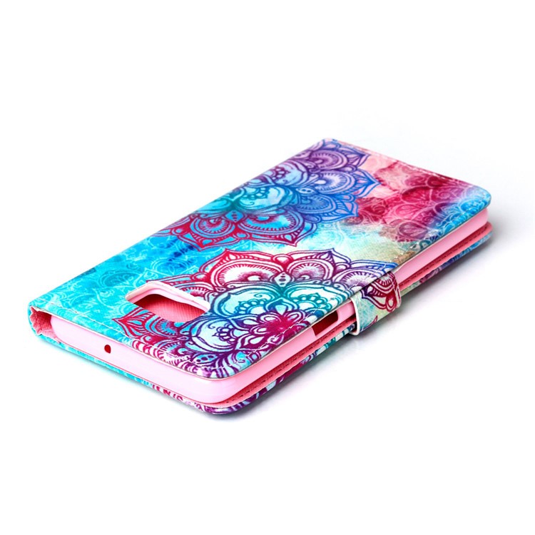 Wallet Leather Shell for Samsung Galaxy S6 edge Plus G928 - Beautiful Mandala-4