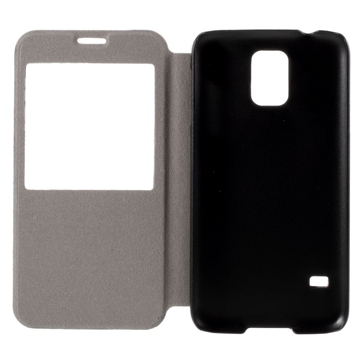 Flower Pattern View Window Leather Case for Samsung Galaxy S5 G900 / S5 Neo G903F-9