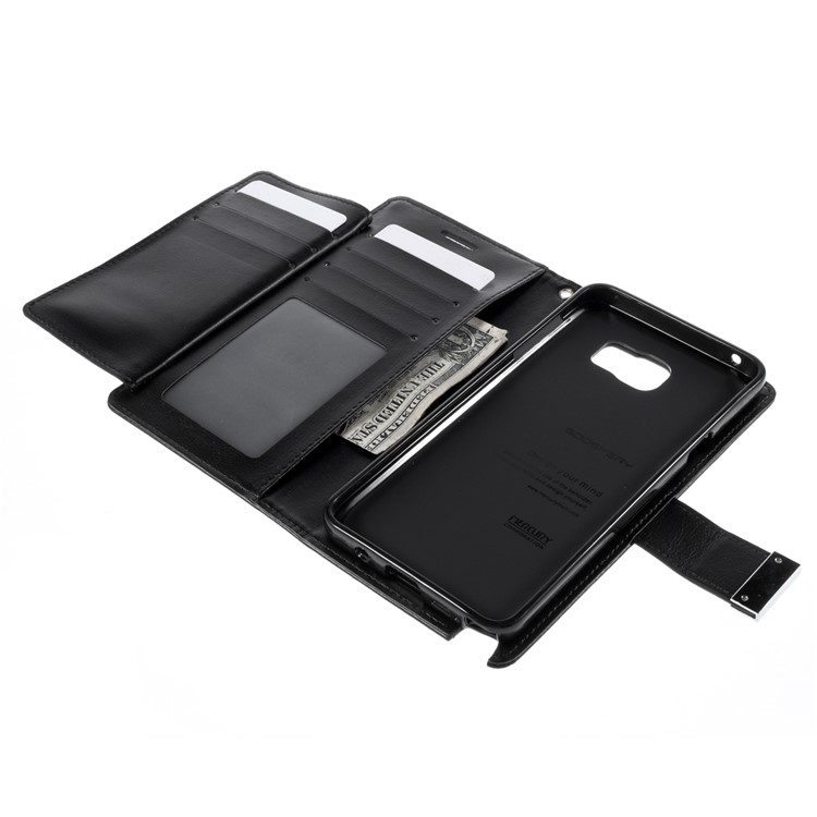 MERCURY GOOSPERY Rich Diary Leather Case for Samsung Galaxy Note 5 N920 - Black-5