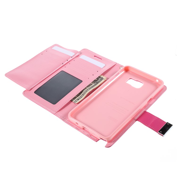MERCURY GOOSPERY for Samsung Galaxy Note 5 Rich Diary Wallet Leather Cover - Rose-7