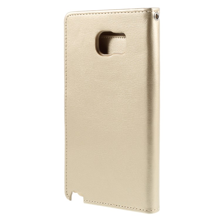 MERCURY GOOSPERY Rich Diary Leather Phone Case for Samsung Galaxy Note 5 - Champagne-2