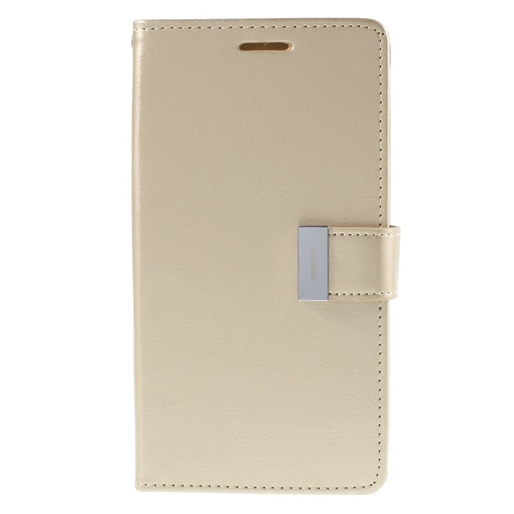 MERCURY GOOSPERY Rich Diary Leather Phone Case for Samsung Galaxy Note 5 - Champagne-3