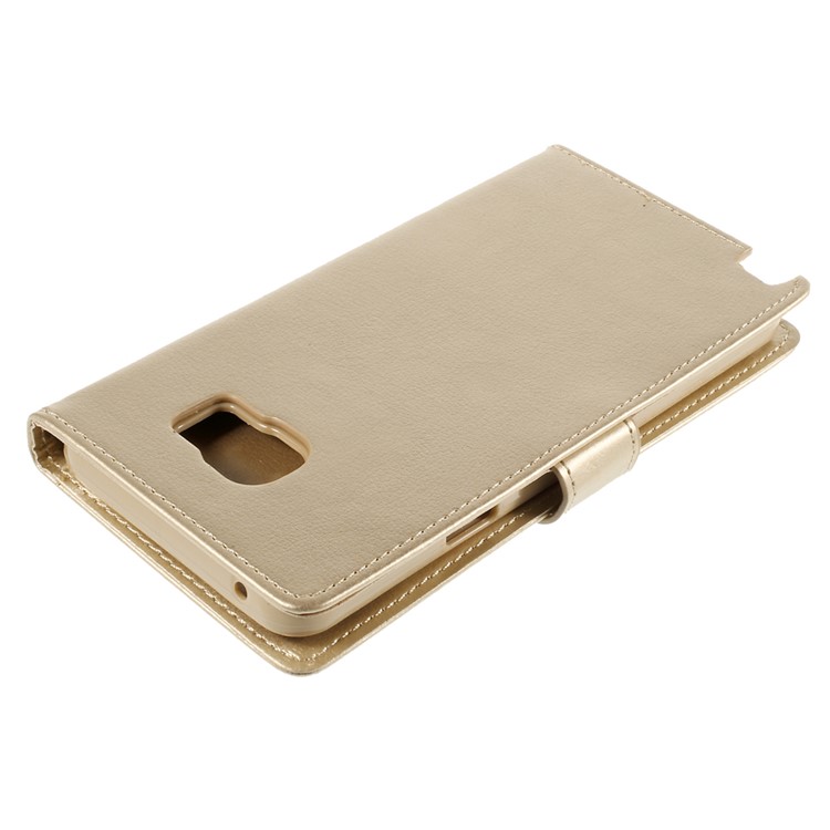 MERCURY GOOSPERY Rich Diary Leather Phone Case for Samsung Galaxy Note 5 - Champagne-4