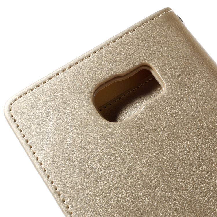 MERCURY GOOSPERY Rich Diary Leather Phone Case for Samsung Galaxy Note 5 - Champagne-6