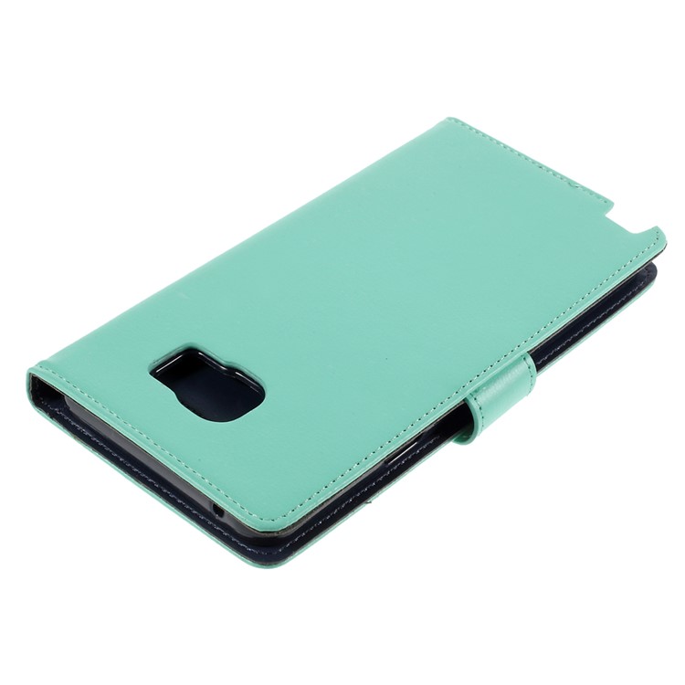 MERCURY GOOSPERY Rich Diary Leather Phone Cover for Samsung Galaxy Note 5 - Cyan-4