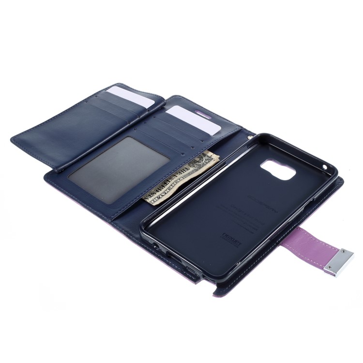 MERCURY GOOSPERY for Samsung Galaxy Note 5 Rich Diary Leather Case Accessory - Purple-7