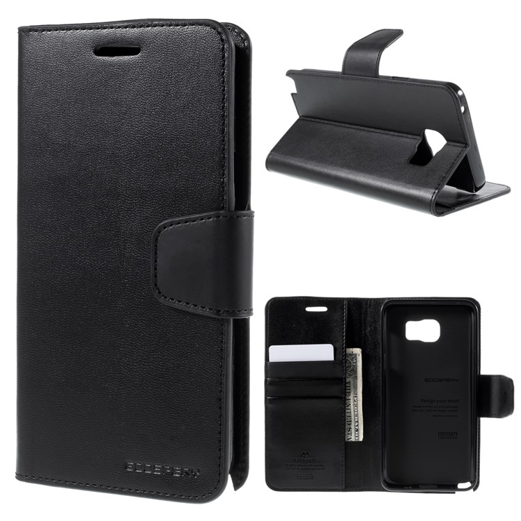 MERCURY Goospery Sonata Diary Leather Case for Samsung Galaxy Note 5 - Black-1
