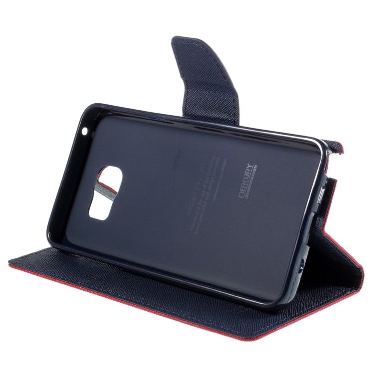 MERCURY Goospery Leather Wallet Cover for Samsung Galaxy Note 5 with Stand - Red-4