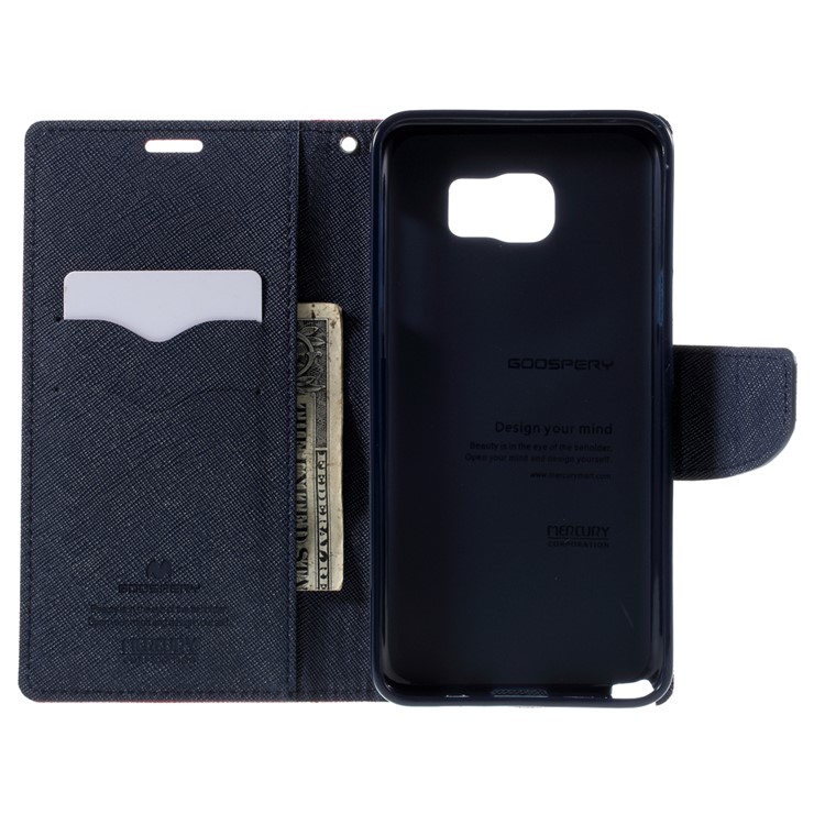 MERCURY Goospery Leather Wallet Cover for Samsung Galaxy Note 5 with Stand - Red-6