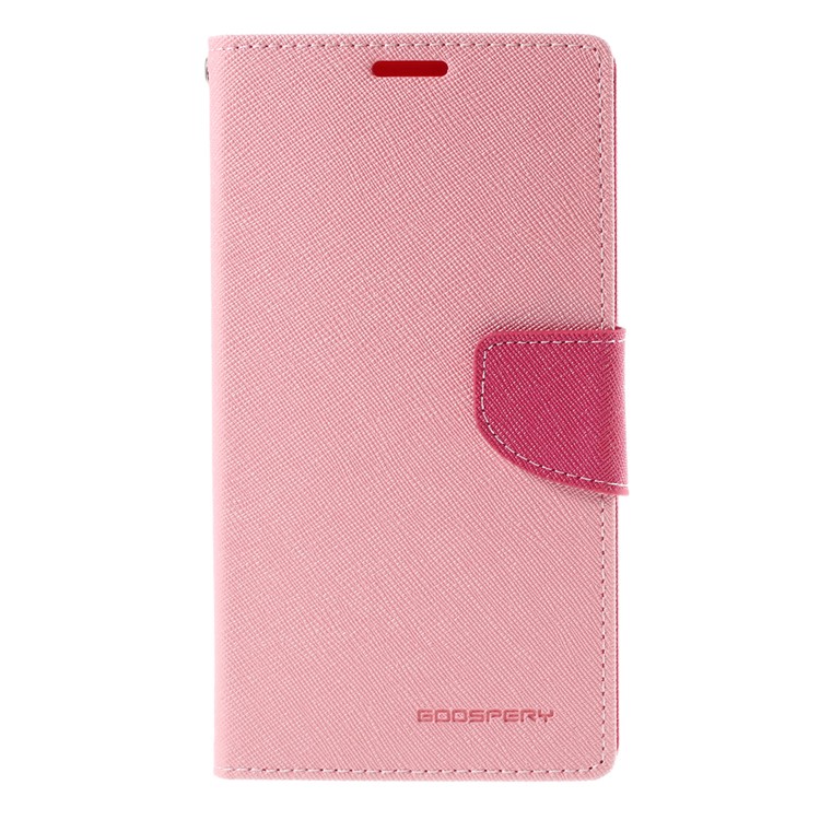 MERCURY Goospery Leather Wallet Cover for Samsung Galaxy Note 5 with Stand - Pink-3