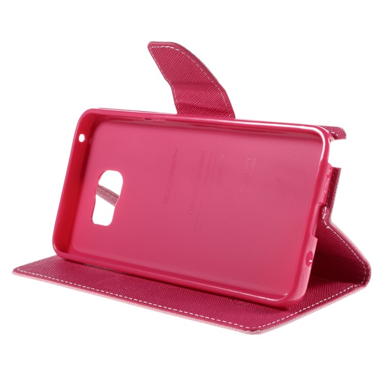 MERCURY Goospery Leather Wallet Cover for Samsung Galaxy Note 5 with Stand - Pink-4