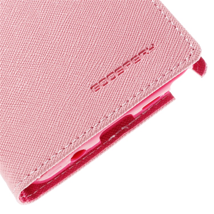 MERCURY Goospery Leather Wallet Cover for Samsung Galaxy Note 5 with Stand - Pink-8