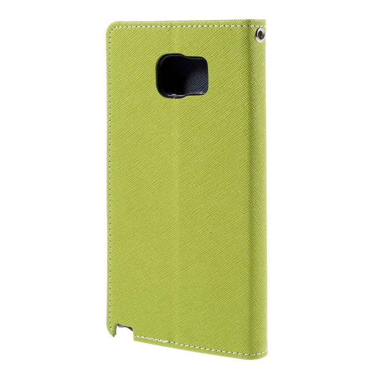 MERCURY Goospery Leather Wallet Cover for Samsung Galaxy Note 5 with Stand - Green-2