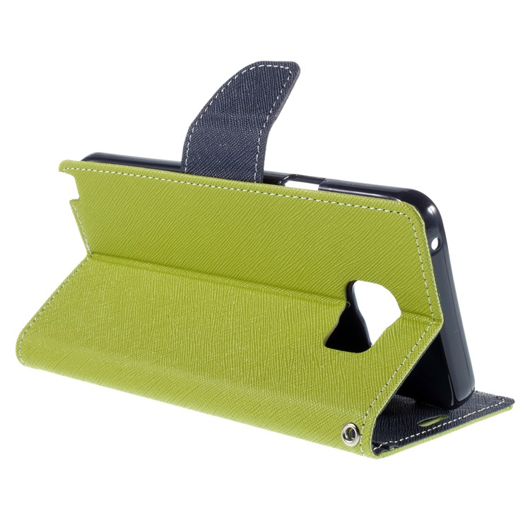MERCURY Goospery Leather Wallet Cover for Samsung Galaxy Note 5 with Stand - Green-5