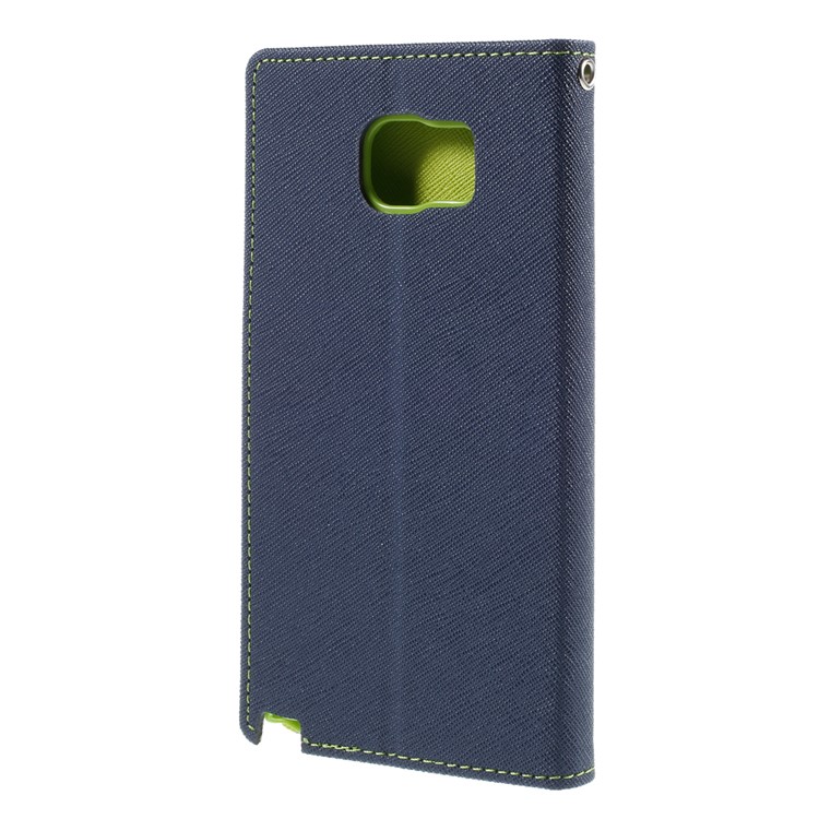 MERCURY Goospery Leather Wallet Cover for Samsung Galaxy Note 5 with Stand - Blue-2