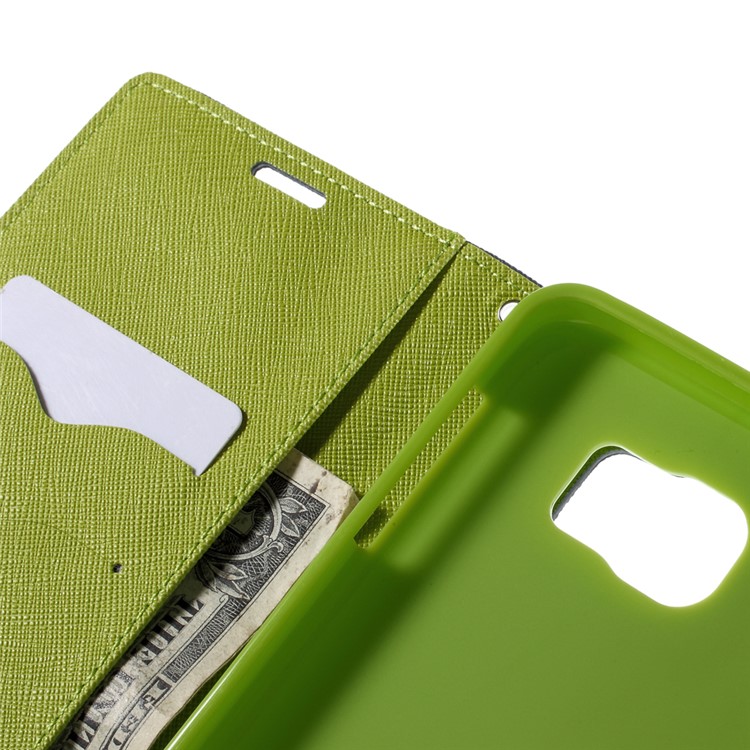 MERCURY Goospery Leather Wallet Cover for Samsung Galaxy Note 5 with Stand - Blue-7