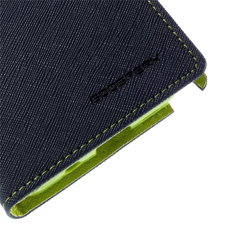 MERCURY Goospery Leather Wallet Cover for Samsung Galaxy Note 5 with Stand - Blue-8