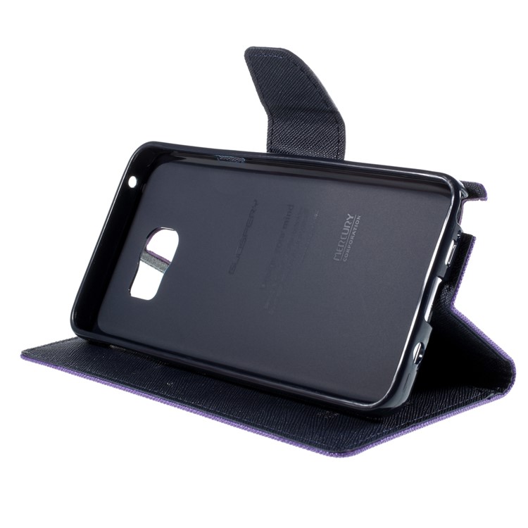 MERCURY Goospery Leather Wallet Cover for Samsung Galaxy Note 5 with Stand - Purple-4