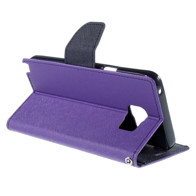 MERCURY Goospery Leather Wallet Cover for Samsung Galaxy Note 5 with Stand - Purple-5