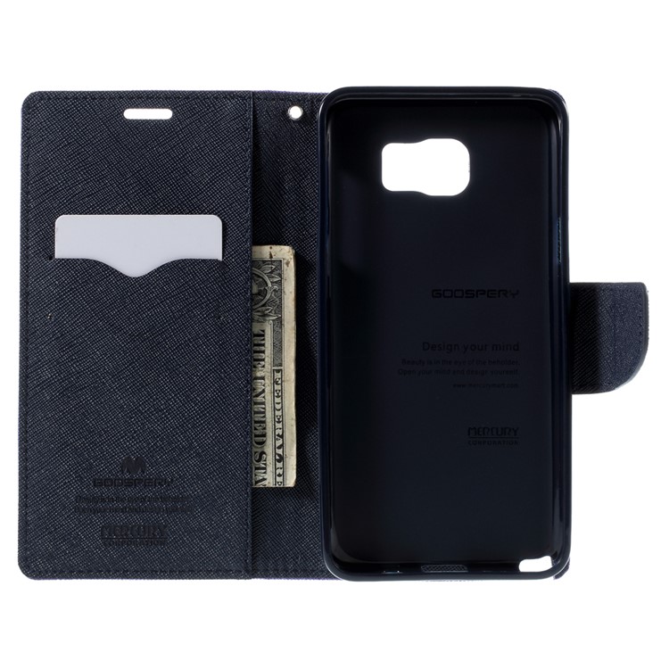 MERCURY Goospery Leather Wallet Cover for Samsung Galaxy Note 5 with Stand - Purple-6