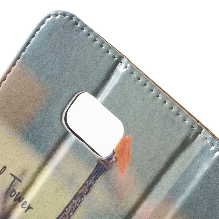 Wallet Leather Phone Stand Cover for Samsung Galaxy S6 edge Plus G928 - Eiffel Tower-7