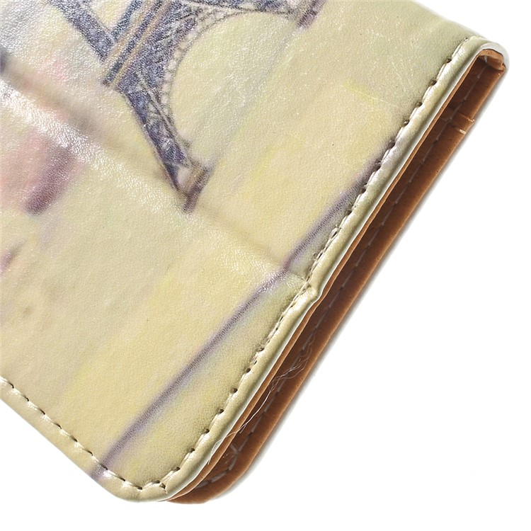 Wallet Leather Phone Stand Cover for Samsung Galaxy S6 edge Plus G928 - Eiffel Tower-9