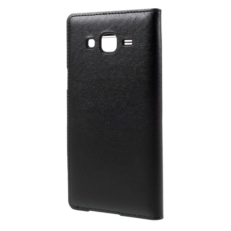 View Window Leather Battery Housing Case for Samsung Galaxy J5 SM-J500F - Black-3