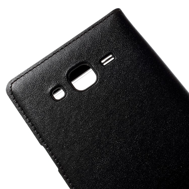 View Window Leather Battery Housing Case for Samsung Galaxy J5 SM-J500F - Black-5
