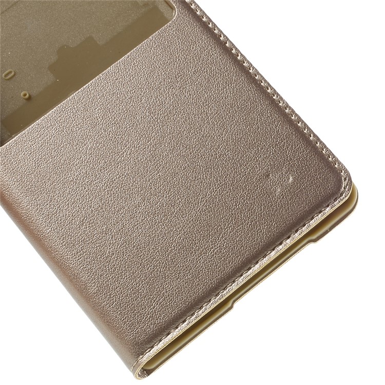 View Window Leather Flip Battery Housing Cover for Samsung Galaxy J5 SM-J500F - Champagne-4