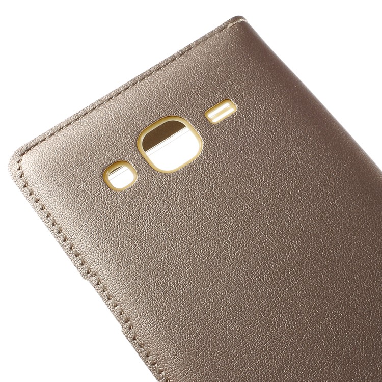 View Window Leather Flip Battery Housing Cover for Samsung Galaxy J5 SM-J500F - Champagne-5