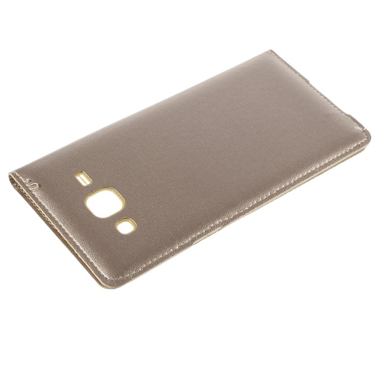 View Window Leather Flip Battery Housing Cover for Samsung Galaxy J5 SM-J500F - Champagne-6
