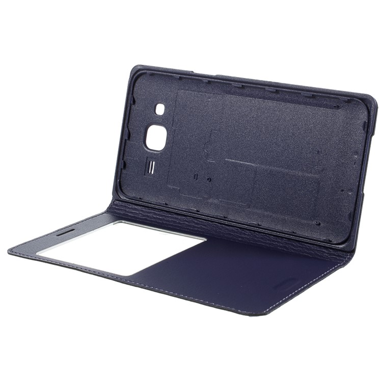 View Window for Samsung Galaxy J5 SM-J500F Leather Flip Battery Housing Cover - Blue-6