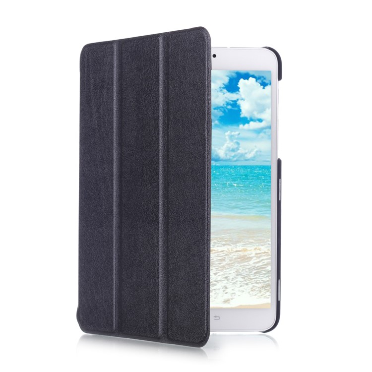Lychee Tri-fold Smart Leather Case Stand for Samsung Galaxy Tab S2 8.0 T715 T710 - Black-3