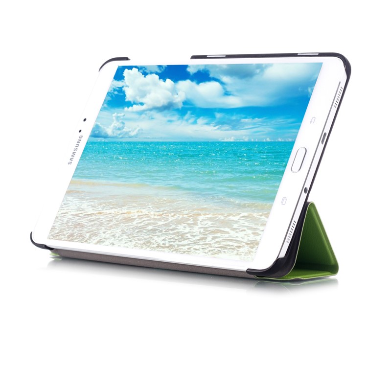 Lychee Tri-fold Stand Leather Smart Cover for Samsung Galaxy Tab S2 8.0 T715 T710 - Green-5