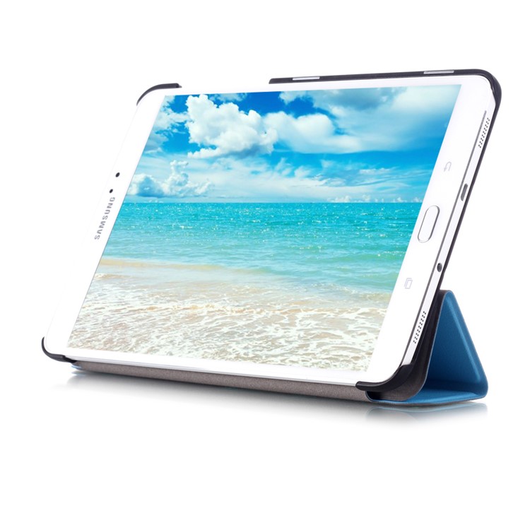 Lychee Tri-fold Smart Leather Tablet Shell for Samsung Galaxy Tab S2 8.0 T715 T710 - Baby Blue-5