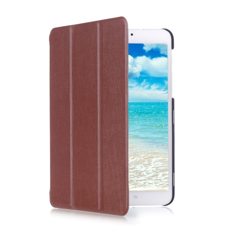 Tri-fold Smart Leather Case Accessory for Samsung Galaxy Tab S2 8.0 T715 T710 - Brown-3
