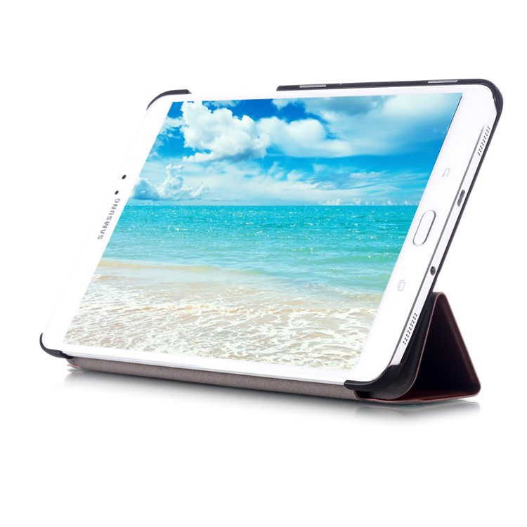 Tri-fold Smart Leather Case Accessory for Samsung Galaxy Tab S2 8.0 T715 T710 - Brown-5