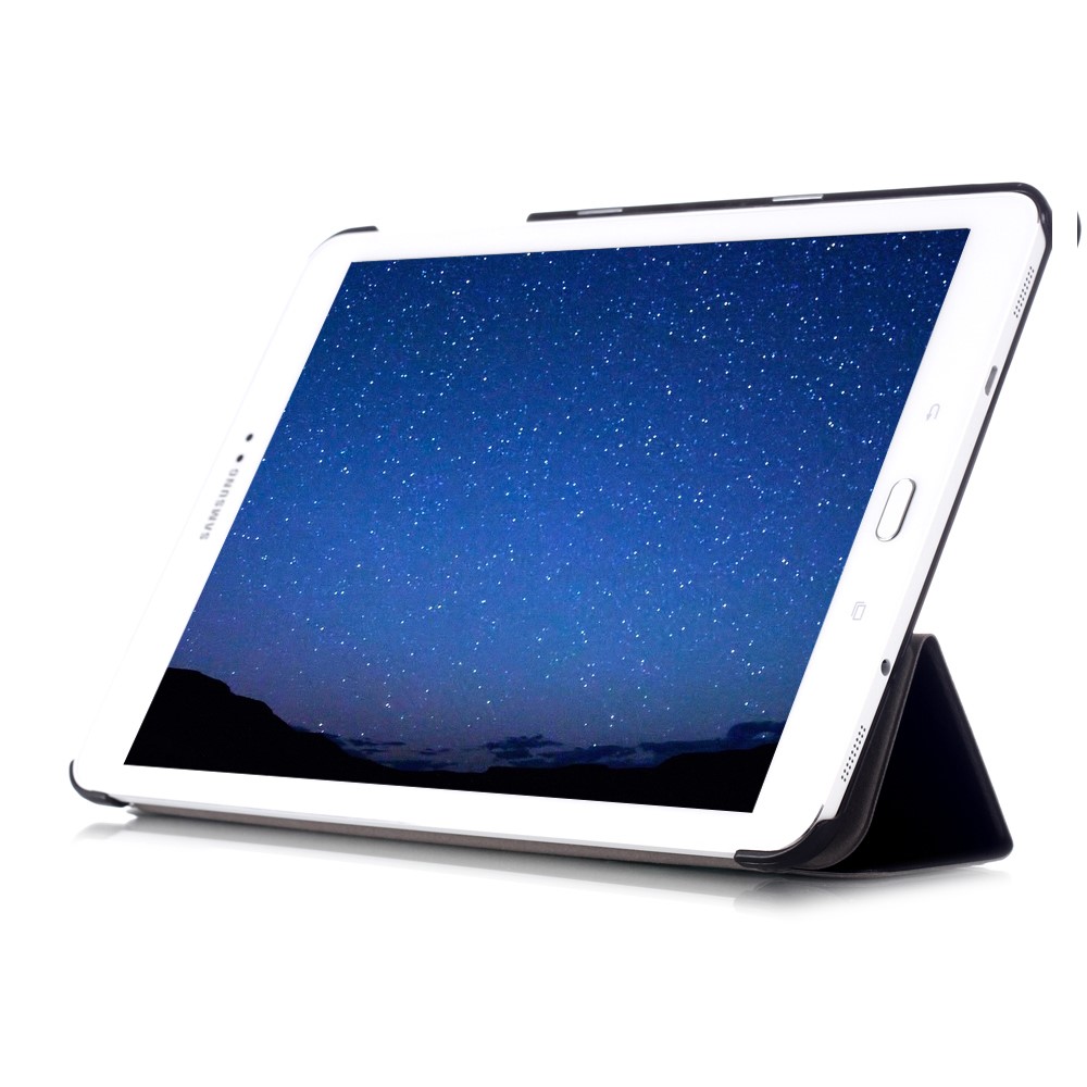 Tri-fold Stand Smart Leather Case for Samsung Galaxy Tab S2 9.7 T810 T815 Lychee Texture - Black-5