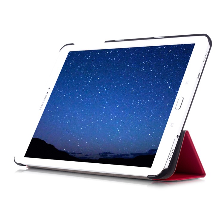 Tri-fold Stand Leather Smart Case for Samsung Galaxy Tab S2 9.7 T810 T815 Lychee Texture - Rose-5