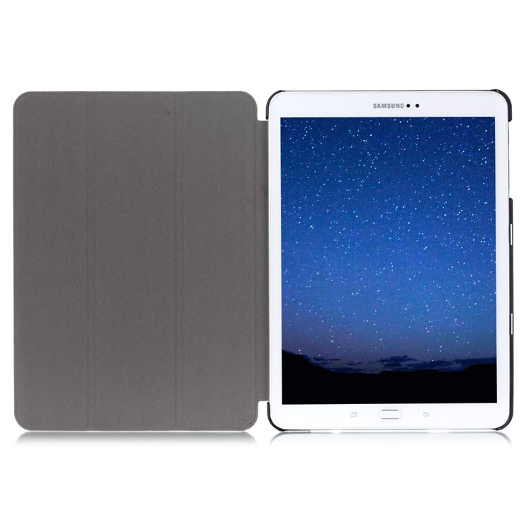 Lychee Tri-fold Stand Smart Leather Shell for Samsung Galaxy Tab S2 9.7 T810 T815 - Orange-6