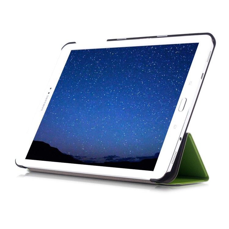 Lychee Tri-fold Stand Smart Leather Case for Samsung Galaxy Tab S2 9.7 T810 T815 - Green-5