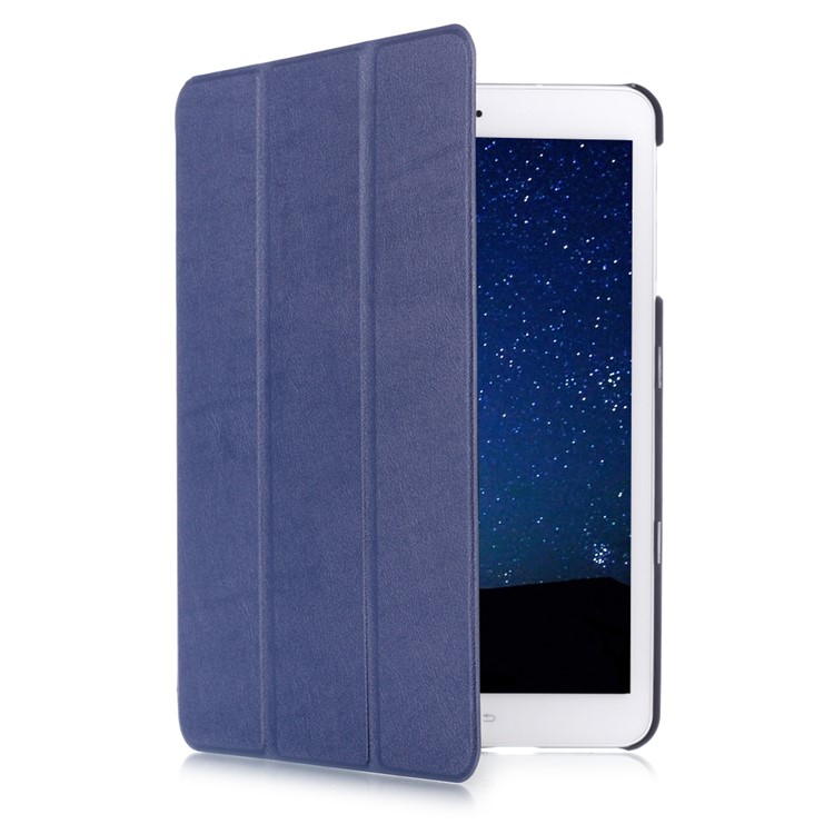Tri-fold Stand Smart Leather Tablet Cover for Samsung Galaxy Tab S2 9.7 T810 T815 - Dark Blue-3