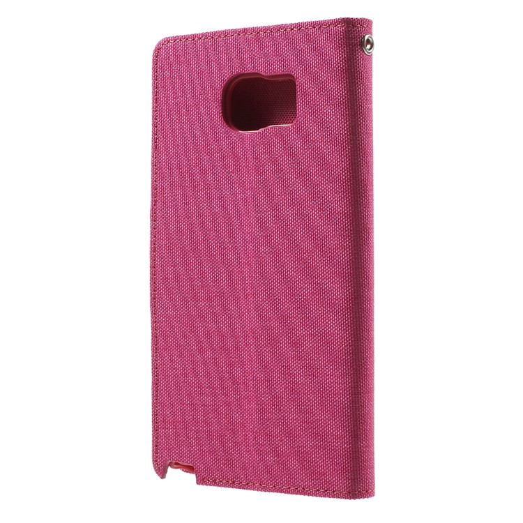 MERCURY GOOSPERY Canvas Leather Shell for Samsung Galaxy Note 5 - Rose-2