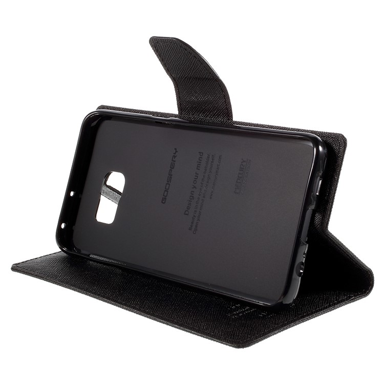 MERCURY Goospery Leather Wallet Case for Samsung Galaxy S6 edge Plus G928 with Stand - Black-4