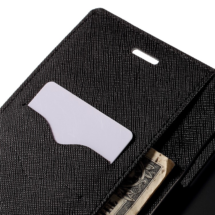 MERCURY Goospery Leather Wallet Case for Samsung Galaxy S6 edge Plus G928 with Stand - Black-7