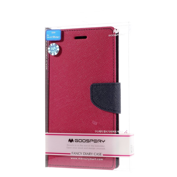 MERCURY Goospery for Samsung Galaxy S6 edge Plus G928 Wallet Leather Phone Cover - Rose-10